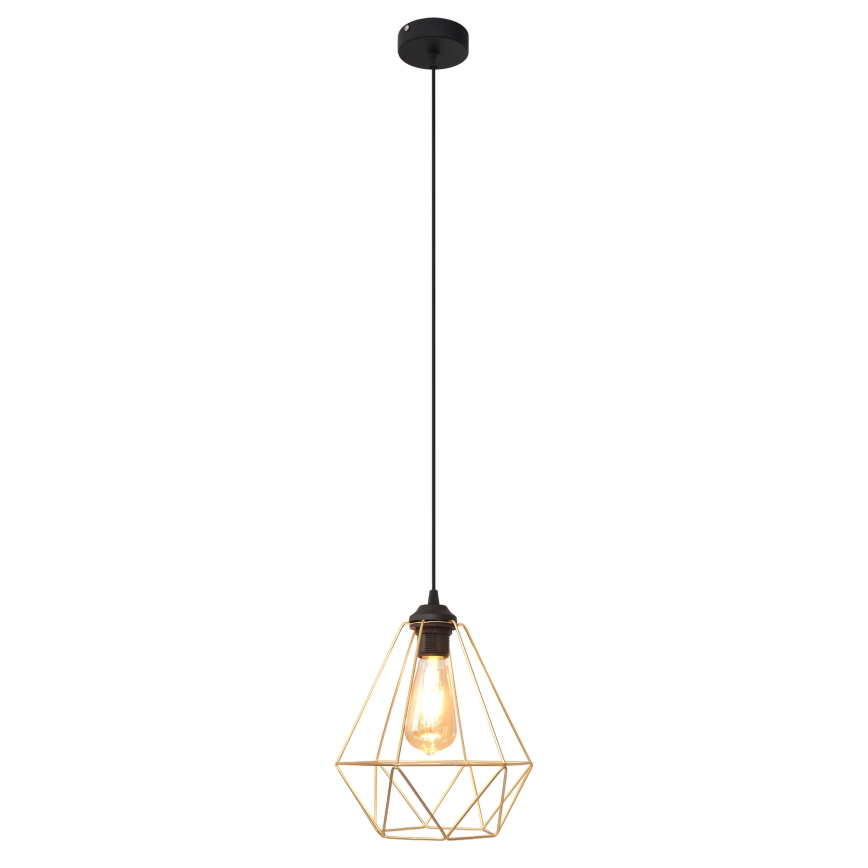 Lühter KARO 1xE27/15W/230V kuldne/must