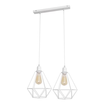 Lühter KARO 2xE27/15W/230V valge