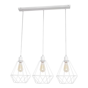 Lühter KARO 3xE27/15W/230V valge
