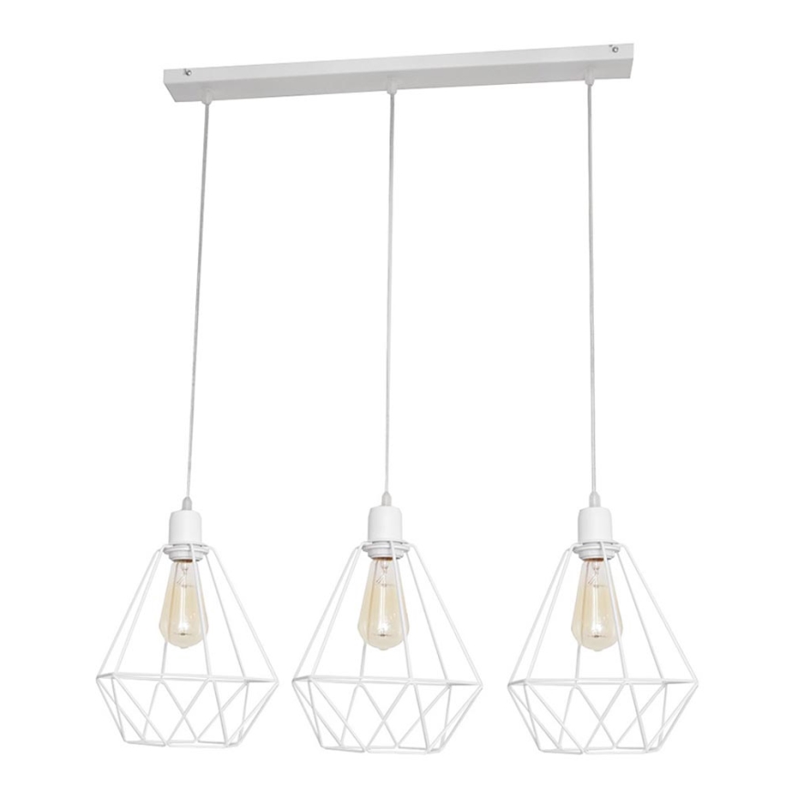 Lühter KARO 3xE27/15W/230V valge