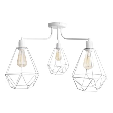 Lühter KARO 3xE27/15W/230V valge