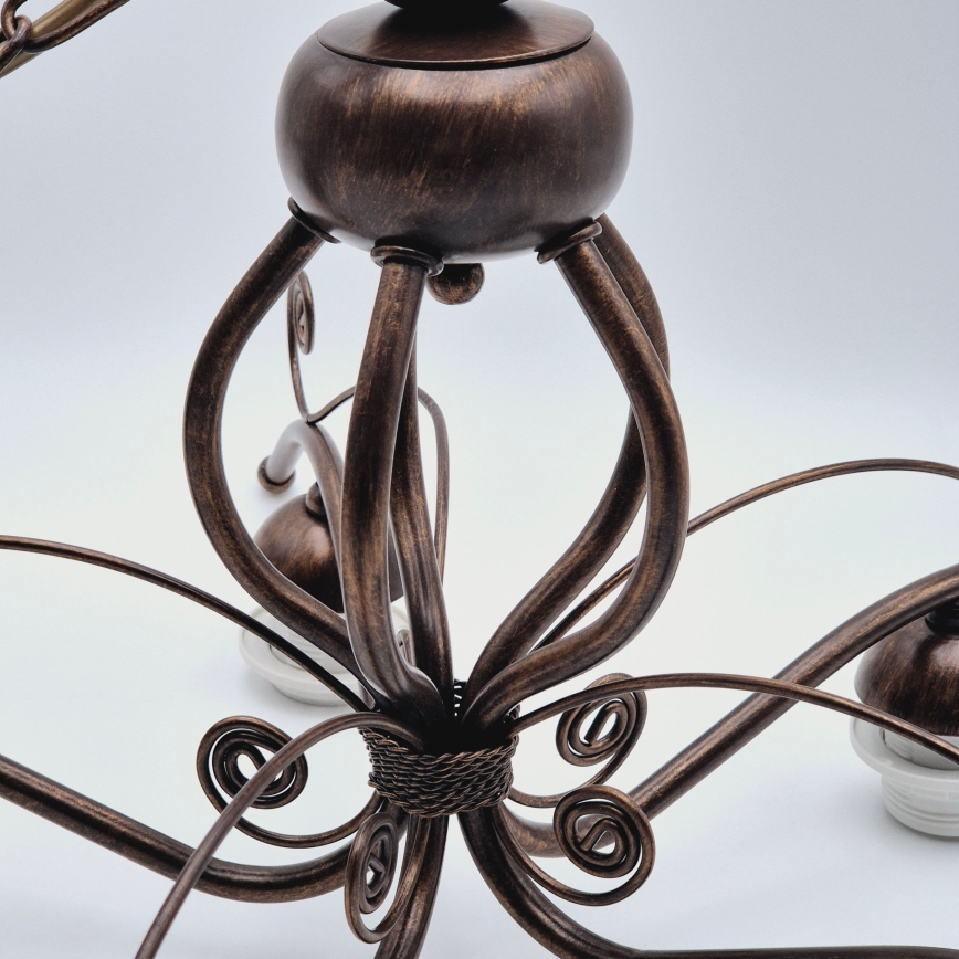 Lühter kettaga RETRO II 5xE27/60W/230V pronksipatina