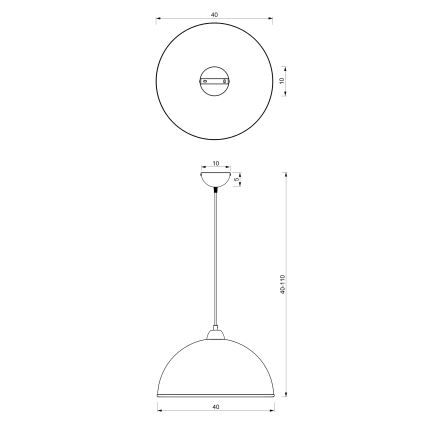 Lühter KITCHEN 1xE27/15W/230V valge