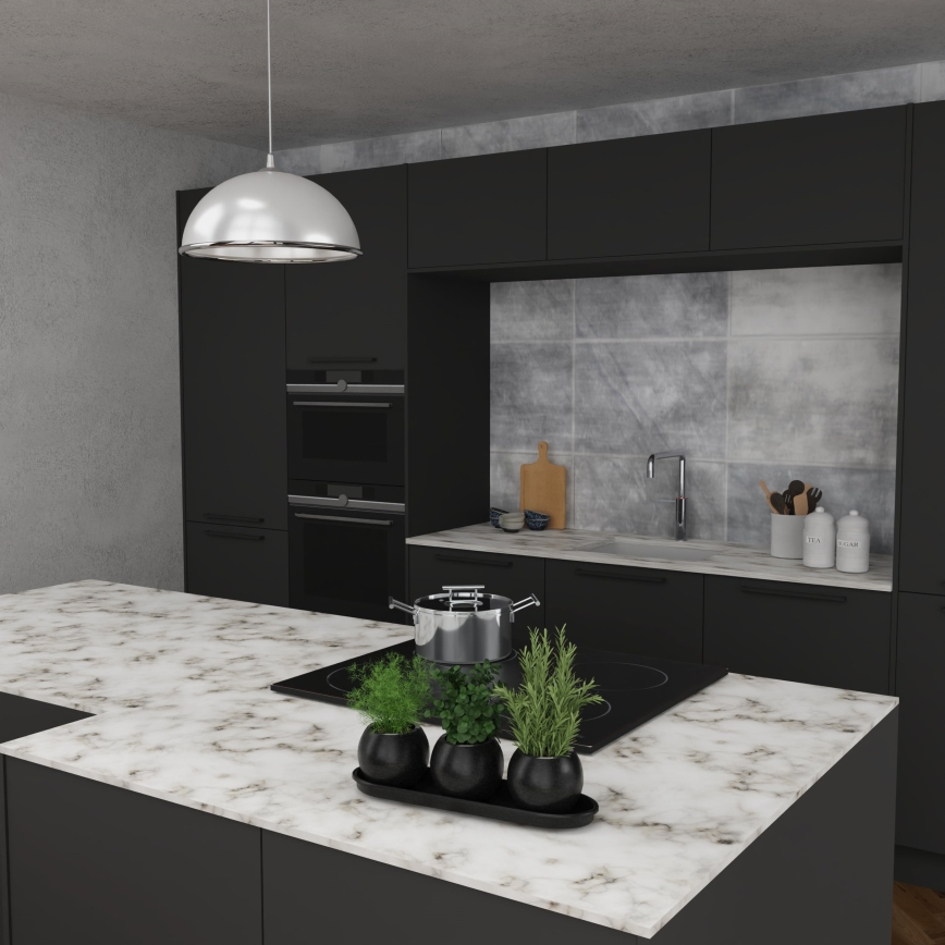 Lühter KITCHEN 1xE27/15W/230V valge/läikiv kroom