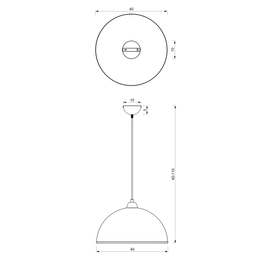 Lühter KITCHEN 1xE27/15W/230V valge/kuldne