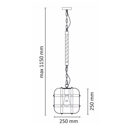 Lühter KLATKA 1xE27/10W/230V