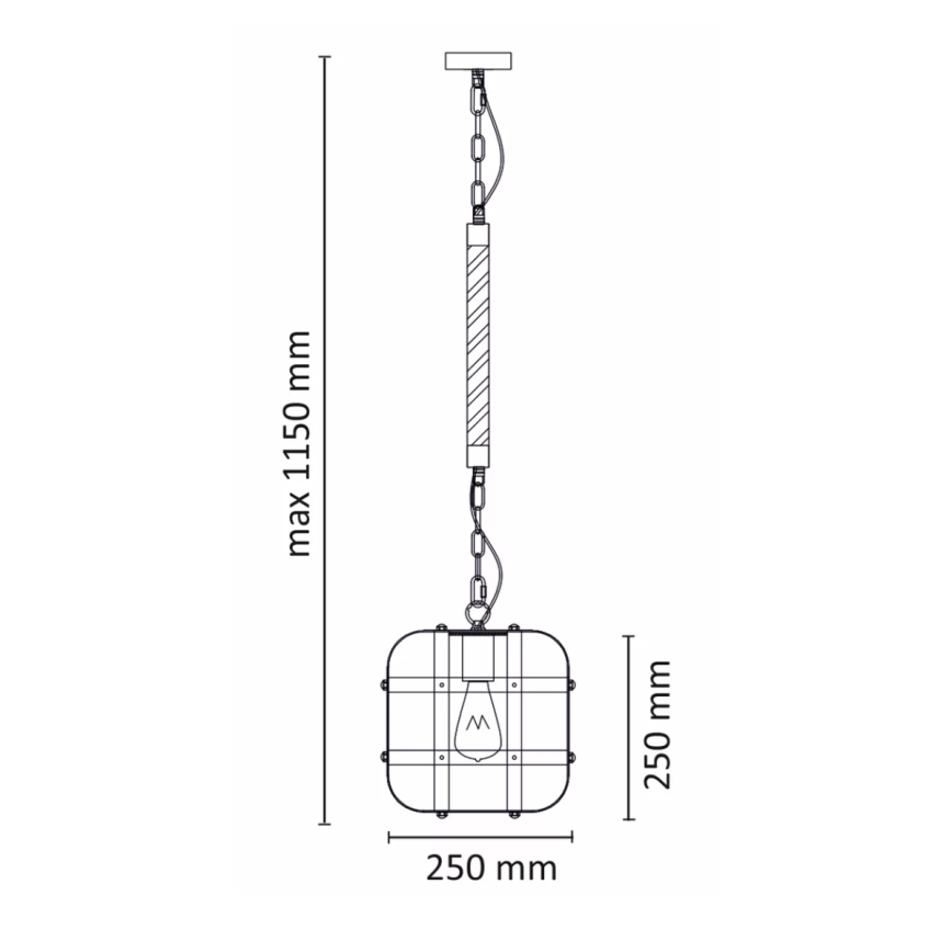 Lühter KLATKA 1xE27/10W/230V