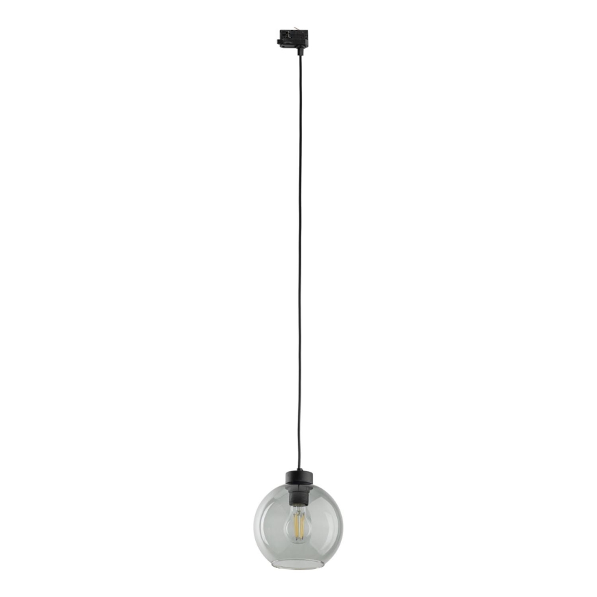 Lühter kolmefaasilisele rööbassüsteemile CUBUS 1xE27/15W/230V must/suitsune must