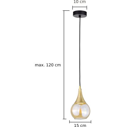 Lühter LACRIMA HONEY 1xE27/60W/230V