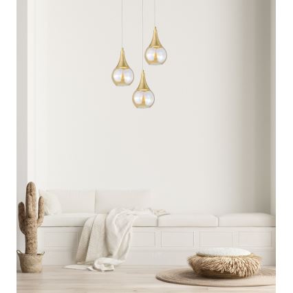 Lühter LACRIMA WHITE 3xE27/60W/230V d. 30 cm