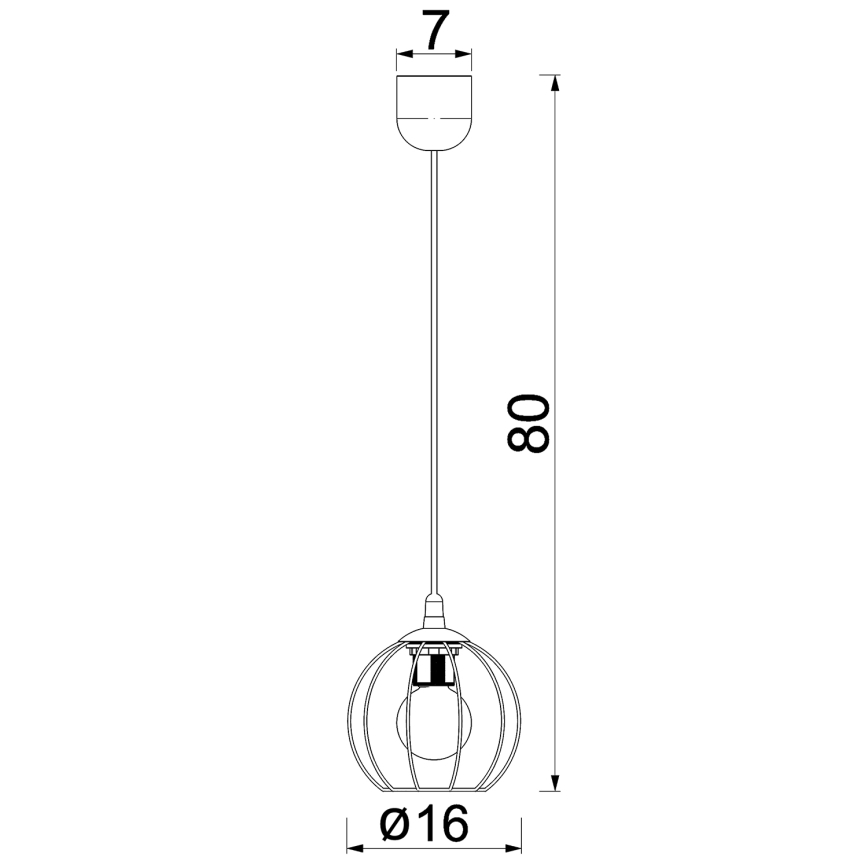 Lühter LAPS 1xE27/15W/230W must