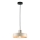 Lühter LATTE 1xE27/60W/230V beež/must/läikiv kroom
