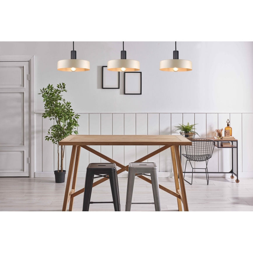 Lühter LATTE 3xE27/60W/230V beež/must