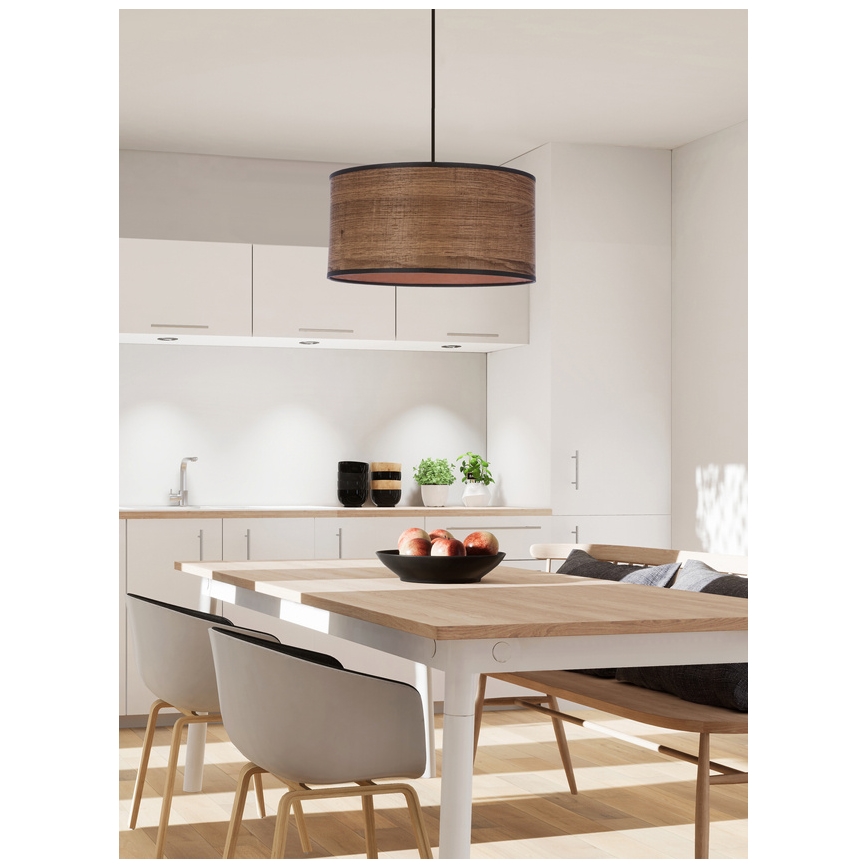 Lühter LEGNO 1xE27/40W/230V d. 30 cm pruun
