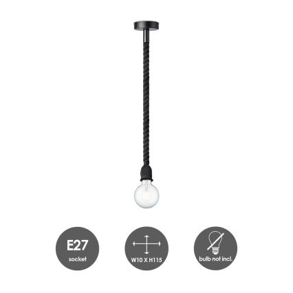 Lühter LEONARDO ROPE 1xE27/10W/230V must