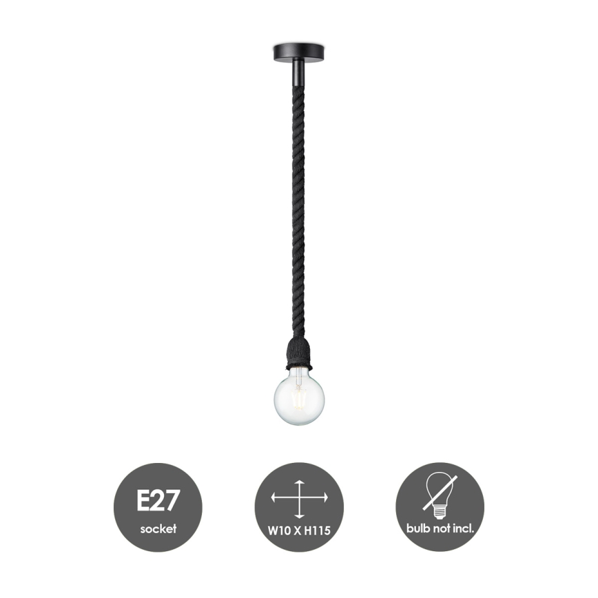Lühter LEONARDO ROPE 1xE27/10W/230V must