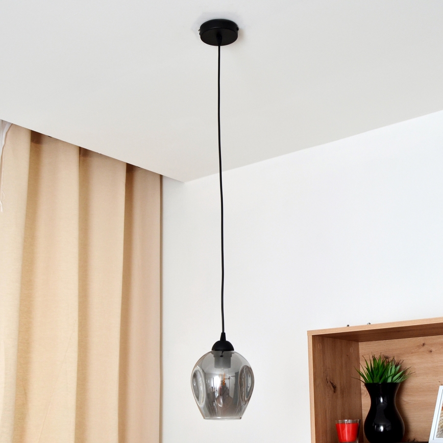 Lühter LILI 1xE27/15W/230V must/hall