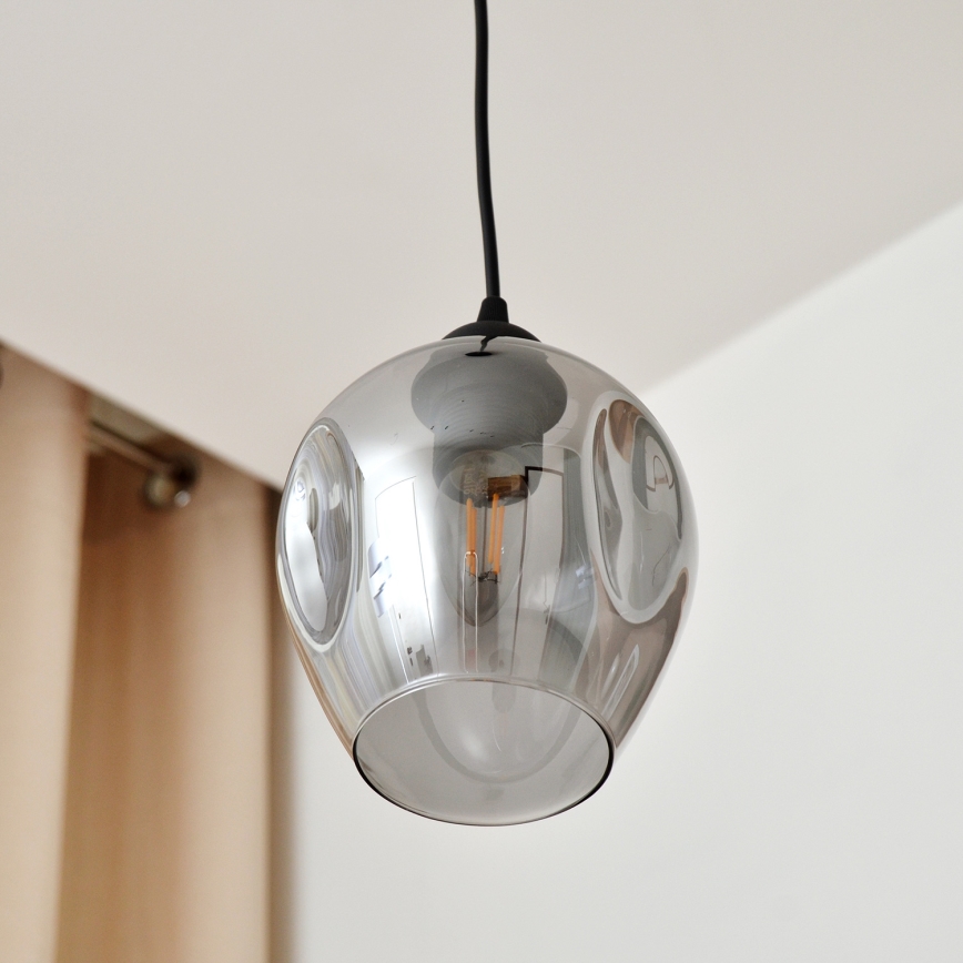 Lühter LILI 1xE27/15W/230V must/hall