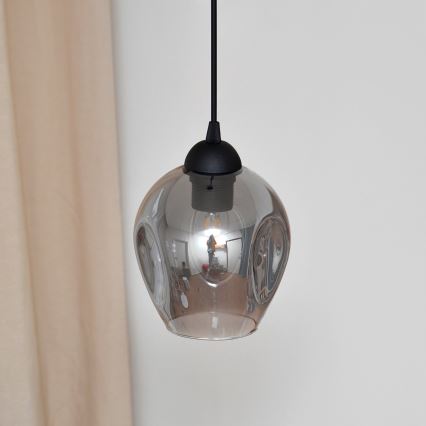 Lühter LILI 1xE27/15W/230V must/hall