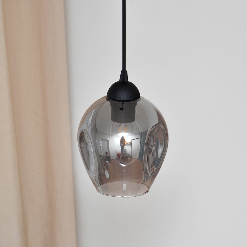 Lühter LILI 1xE27/15W/230V must/hall