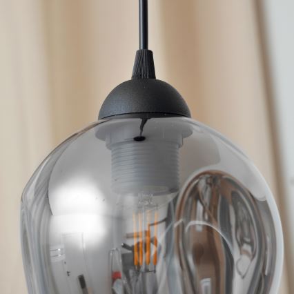 Lühter LILI 1xE27/15W/230V must/hall
