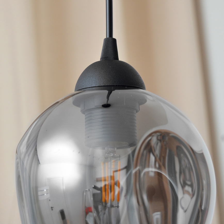 Lühter LILI 1xE27/15W/230V must/hall
