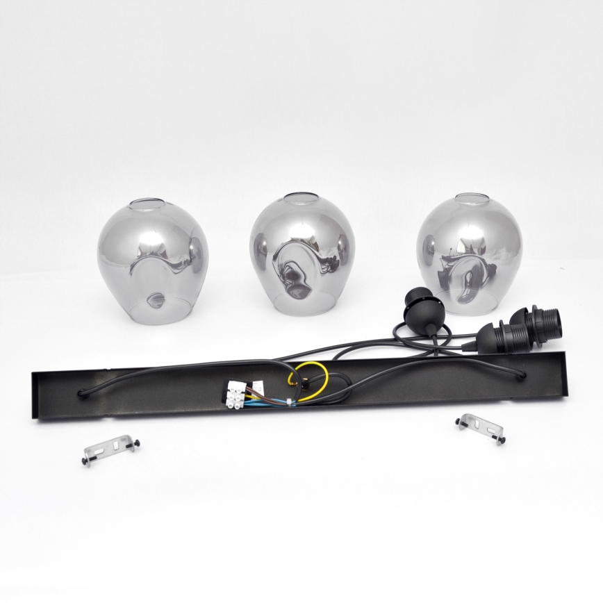 Lühter LILI 3xE27/15W/230V must/hall