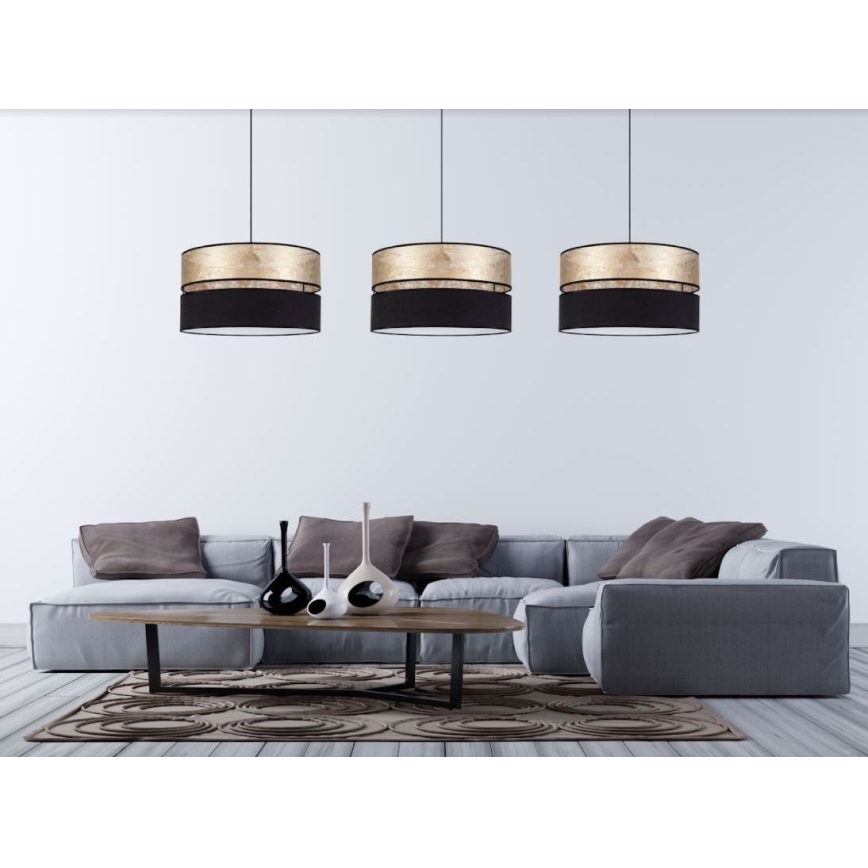 Lühter LIMA 1xE27/60W/230V kuldne/must