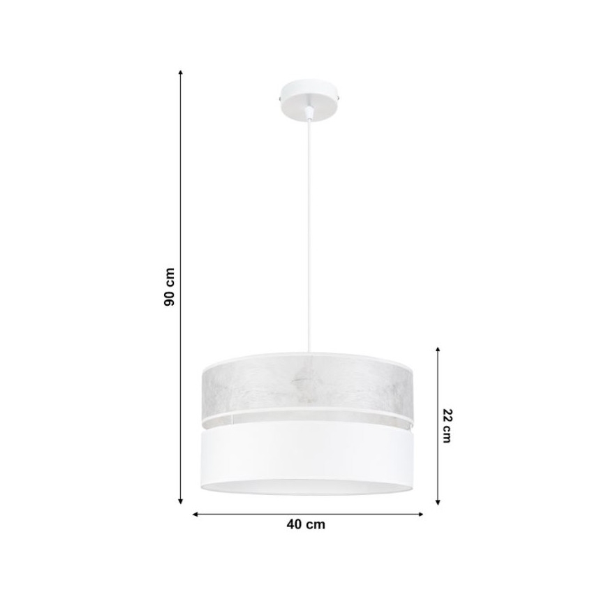 Lühter LIMA 1xE27/60W/230V valge
