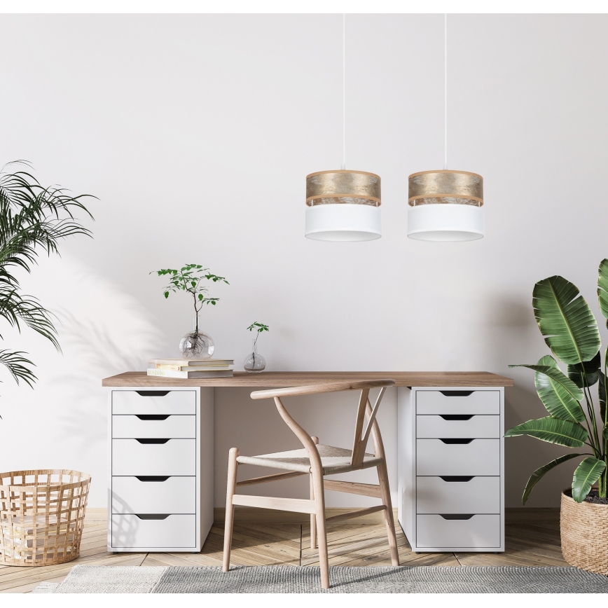 Lühter LIMA 2xE27/60W/230V kuldne/valge