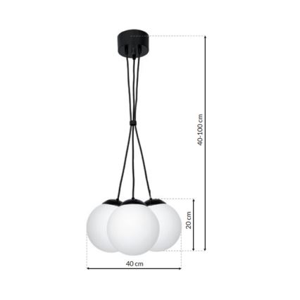 Lühter LIMA 3xE14/40W/230V