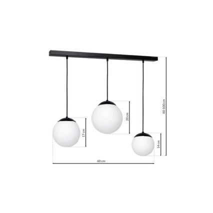 Lühter LIMA 3xE14/40W/230V