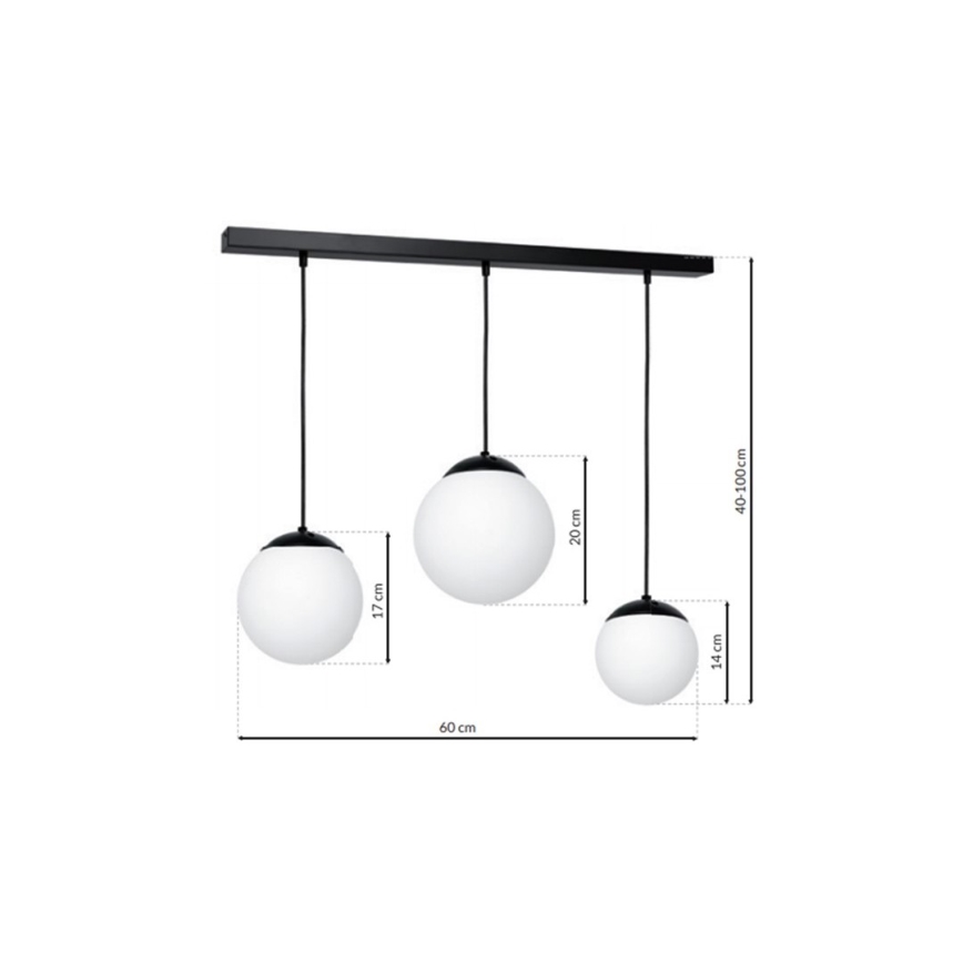 Lühter LIMA 3xE14/40W/230V