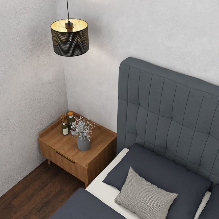 Lühter LOFT SHADE 1xE27/60W/230V diameeter 25 cm must/kuldne