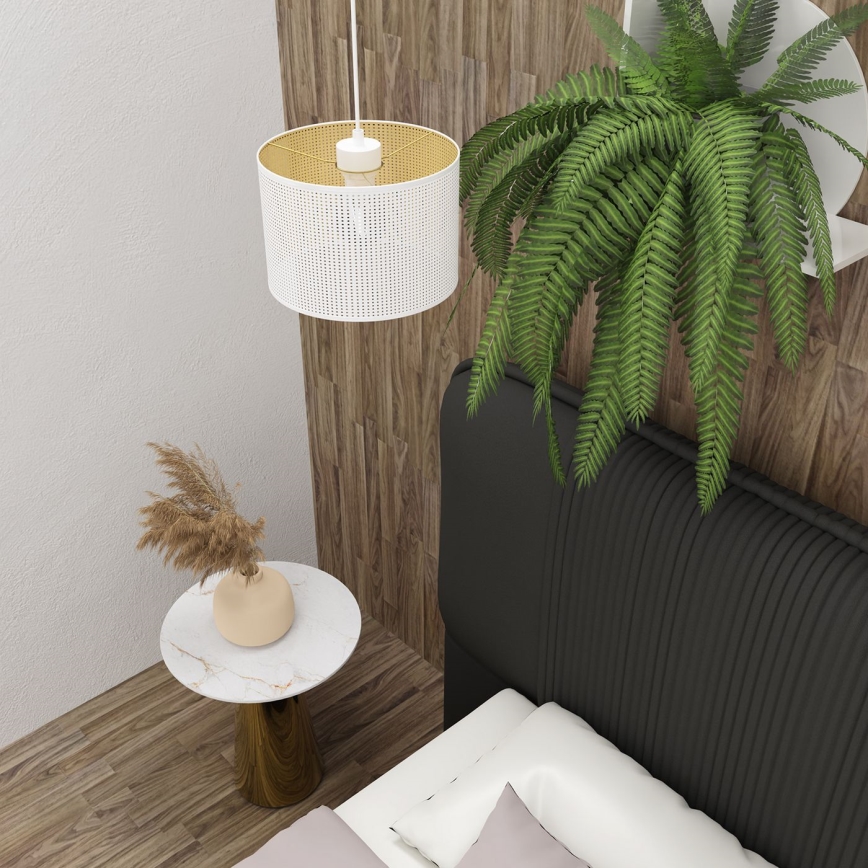 Lühter LOFT SHADE 1xE27/60W/230V diameeter 25 cm valge/kuldne