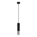 Lühter LOOPEZ 1xGU10/10W/230V must/läikiv kroom
