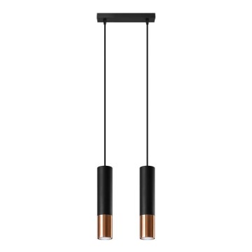 Lühter LOOPEZ 2xGU10/10W/230V must/vask