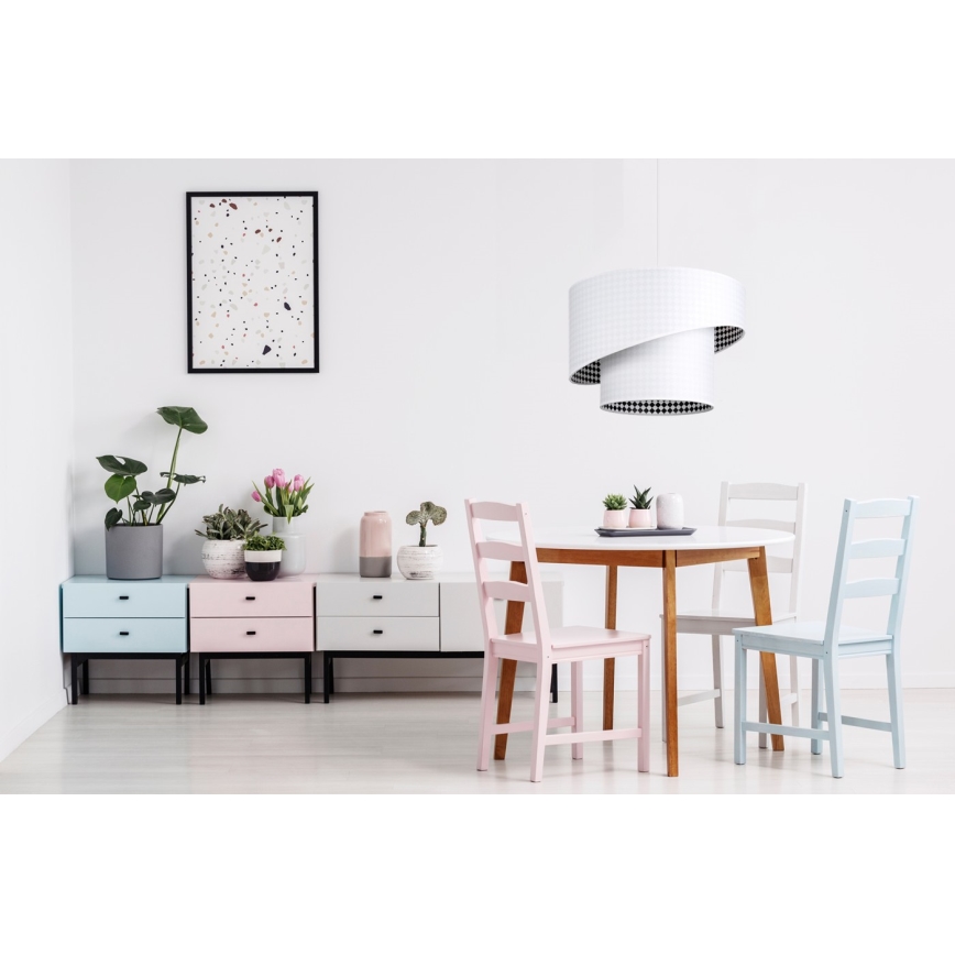 Lühter LORI 1×E27/60W/230V Valge
