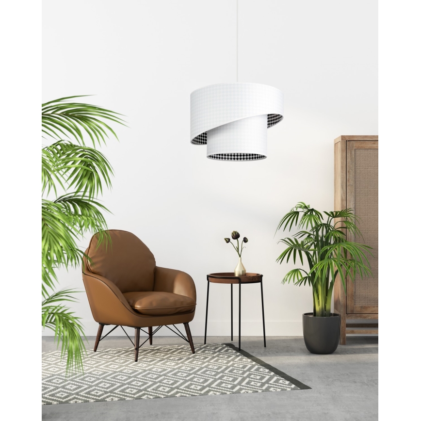 Lühter LORI 1×E27/60W/230V Valge