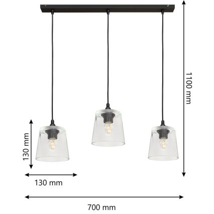 Lühter LUCEA 3xE27/15W/230V