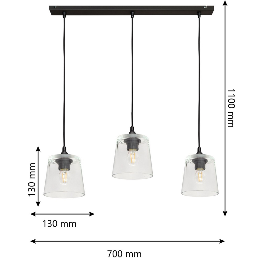 Lühter LUCEA 3xE27/15W/230V