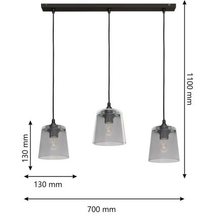 Lühter LUCEA 3xE27/15W/230V