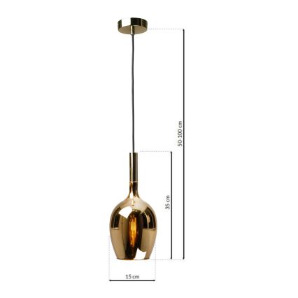 Lühter LUGANO 1xE14/40W/230V kuldne