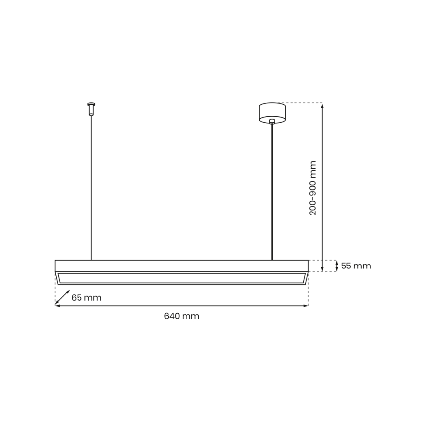 Lühter LUNGO T8 1xG13/9W/230V must
