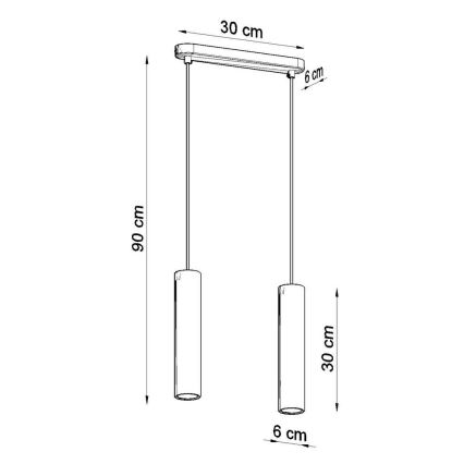 Lühter LUVO 2xGU10/40W/230V