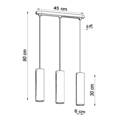 Lühter LUVO 3xGU10/40W/230V