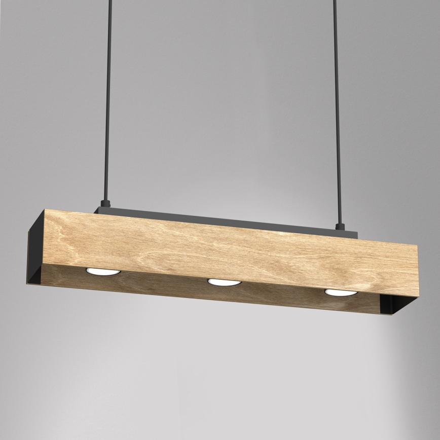 Lühter MAISON 3xGU10/8W/230V pruun/tamm