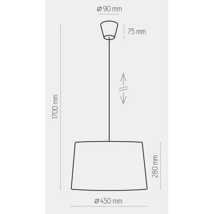 Lühter MAJA 1xE27/25W/230V hall