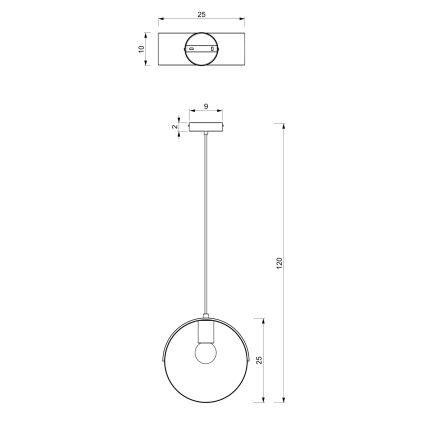 Lühter MALM 1xE27/60W/230V