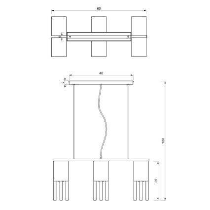 Lühter MALM 3xE27/60W/230V